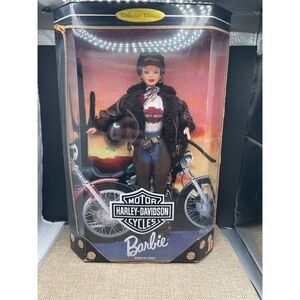 NEW Harley Davidson MC Red Head Barbie Doll Leather Jacket & Chaps 20441…